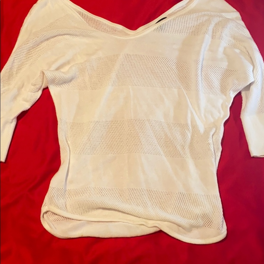 White off the shoulder shirt